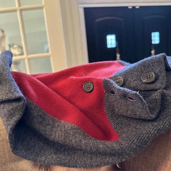 Hermes Quarter Button Neck Cashmere & Wool Jumper Mens L - Picture 4 of 16